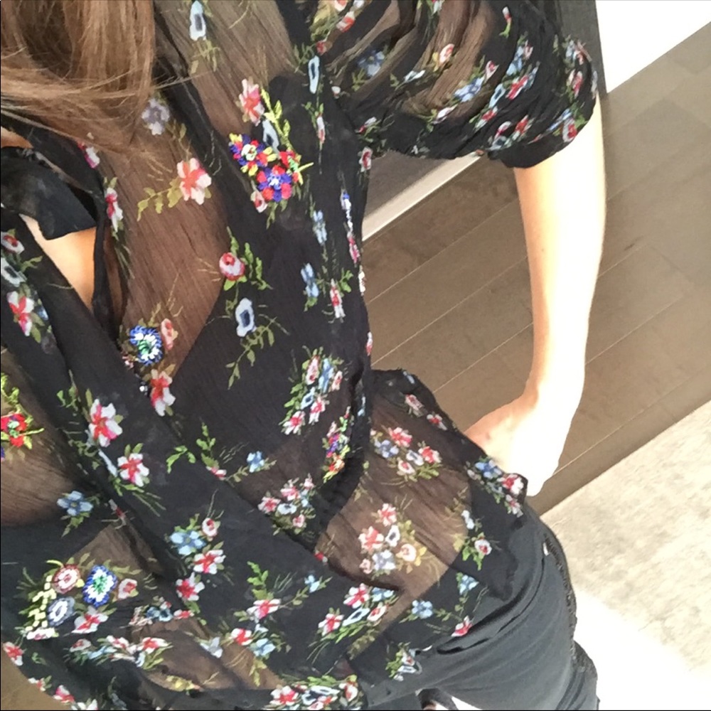 Free People top blouse black, Small, NWOT